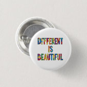 Anders ist schön - Aufmerksamkeit für Autismus Button (Vorne & Hinten)