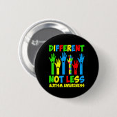 Anders, nicht weniger - Autismus-Bewusstsein - Unt Button (Vorne & Hinten)