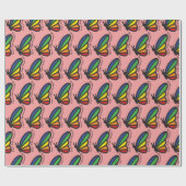Anders Nicht Weniger Autismus Bunte Butterfly ASD Geschenkpapier (Flach)