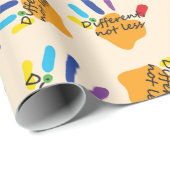 Anders Nicht Weniger Bunte Autismus-Hände Vielfalt Geschenkpapier (Rolleneckpunkt)