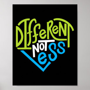 Anders, nicht weniger für Autismus-Unterstützung Poster