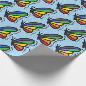 Anders Nicht Weniger Schmetterling ASD Wertschätzu Geschenkpapier (Ecke)