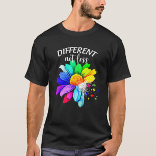 Anders Nicht Weniger Sonnenblume Autismus Puzzle-B T-Shirt