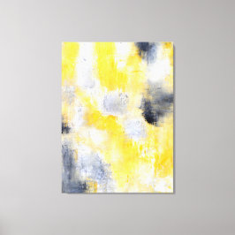 "Anders" Schwarz-Gelb-Abstrakte Kunst Leinwanddruck