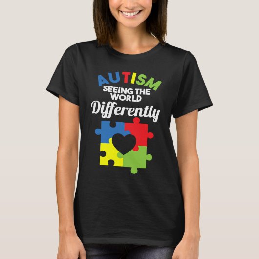Anders sehen Autismus-Bewusstsein T-Shirt (Vorderseite)