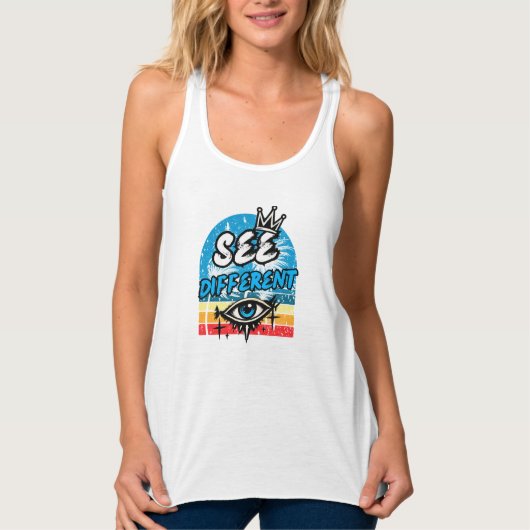 Anders Sehen Retro Tank Top (Vorderseite)