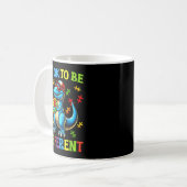Anders Sein Dinosaurier Autismus-Bewusstsein Kinde Kaffeetasse (Vorderseite Links)