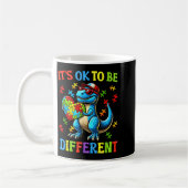 Anders Sein Dinosaurier Autismus-Bewusstsein Kinde Kaffeetasse (Links)