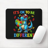 Anders Sein Dinosaurier Autismus-Bewusstsein Kinde Mousepad (Mit Mouse)