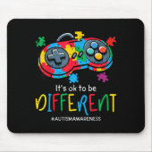 Anders sein Gaming Controller Autismus Männer Jung Mousepad (Vorne)