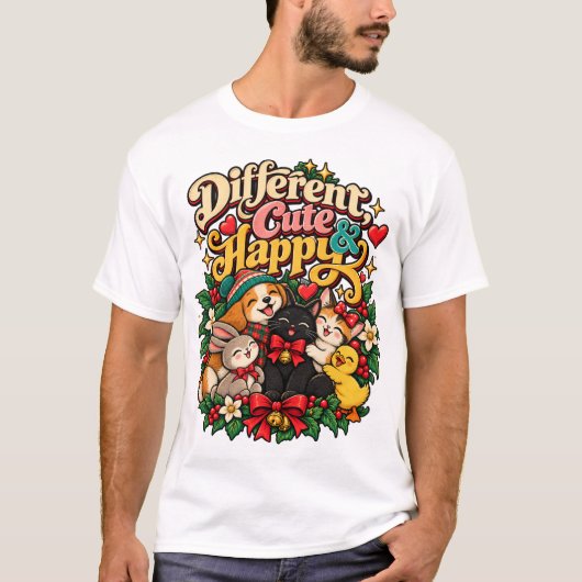 Anders, Süß & Glücklich T-Shirt (Vorderseite)