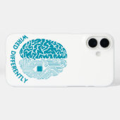 Anders verkabelt - Gehirn mit elektronischer Verka Case-Mate iPhone Hülle (Rückseite (Horizontal))