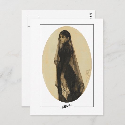 Anders Zorn #344 - Fine Art Postcard Postkarte (Vorne/Hinten)