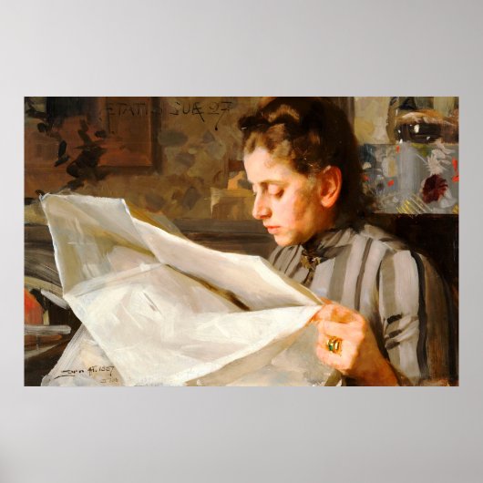 Anders Zorn - Ablesen des Plakats CC0275 Poster (Vorne)