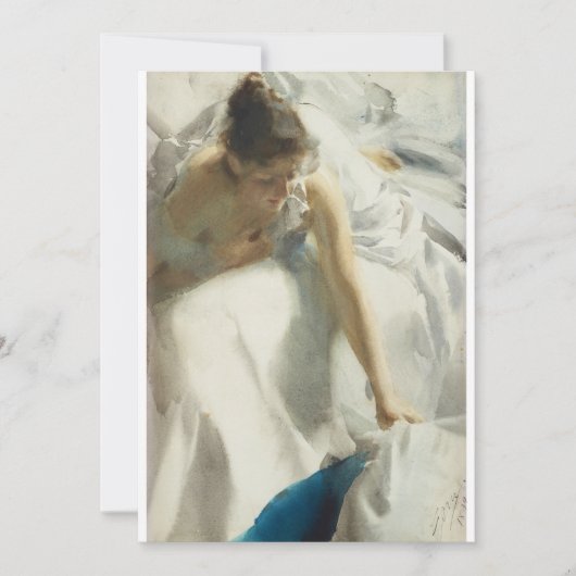 Anders Zorn - Reveil Einladung (Vorderseite)