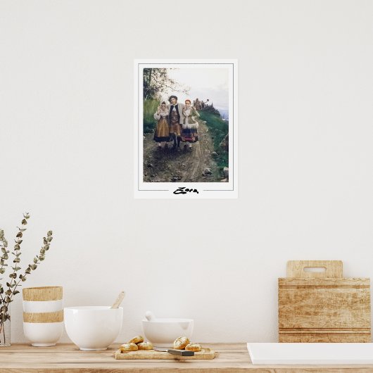 Anders Zorn Zedign Art Poster #93 (Küche)