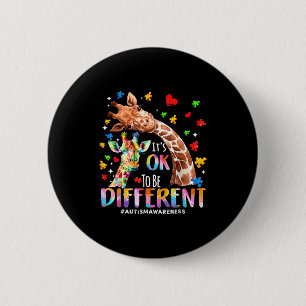 Anders zu sein Autismus Mama Mama süß Giraffe Auti Button