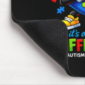 Anders zu sein Dabbing-Autismus-Bewusstsein Junge Mousepad (Ecke)