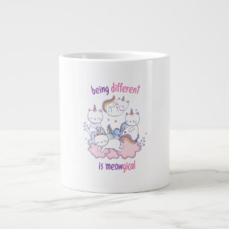 Anders zu sein ist meowgisch Lustige Einhorn-Katze Jumbo-Tasse