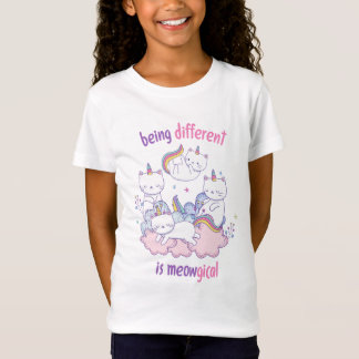 Anders zu sein ist meowgisch Lustige Einhorn-Katze T-Shirt