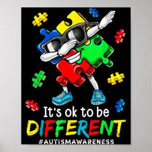 Anders zu sein ist okay Puzzle mit Dabbing-Motiv A Poster