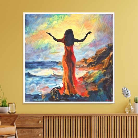 AndersArtistry"Morning Lob* Wasserfarbe Leinwanddruck (Insitu (Wohnzimmer))