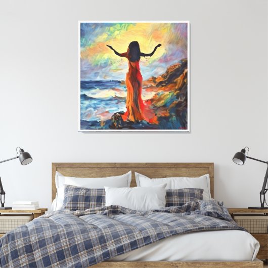 AndersArtistry"Morning Lob* Wasserfarbe Leinwanddruck (Insitu (Schlafzimmer))