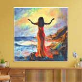 AndersArtistry"Morning Lob* Wasserfarbe Leinwanddruck (Insitu (Wohnzimmer))