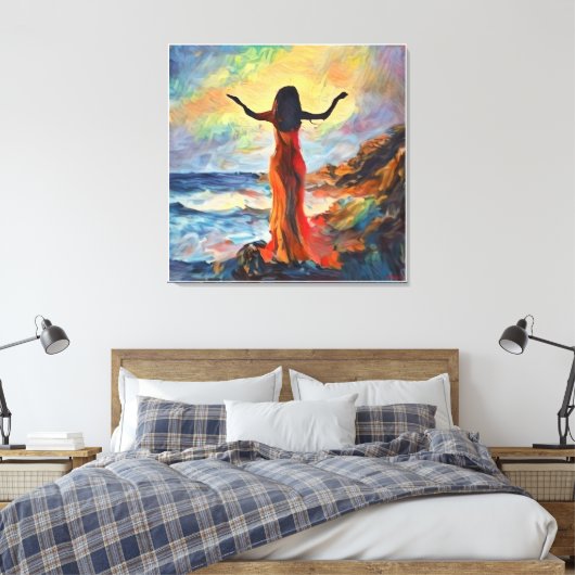 AndersArtistry"Morning Lob* Wasserfarbe Leinwanddruck (Insitu (Schlafzimmer))