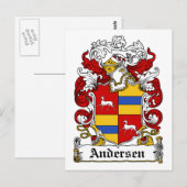 Andersen Familienwappen Postkarte (Vorne/Hinten)