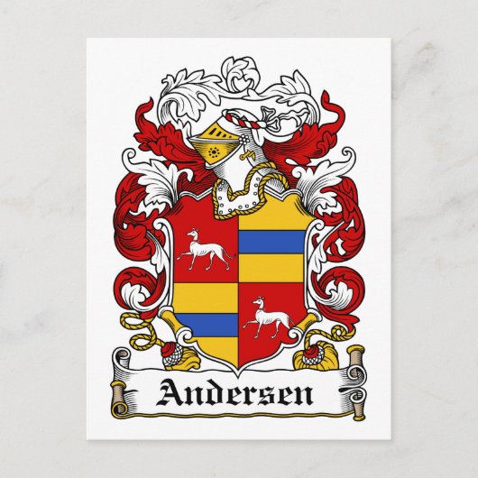 Andersen Familienwappen Postkarte (Vorderseite)