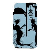 Andersen: Kleine Meerjungfrau-Silhouette Incipio iPhone Geldbeutel-Hülle (Folio Vorderseite)