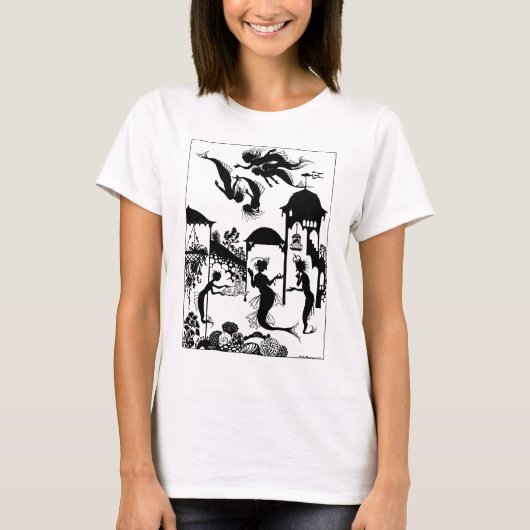 Andersen: Kleine Meerjungfrau-Silhouette T-Shirt (Vorderseite)