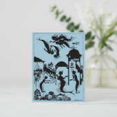 Andersen: Little Mermaid Silhouette Postkarte (Stehend Vorderseite)