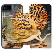 Andersen: Wenig Meerjungfrau-Zeichnen Incipio iPhone Geldbeutel-Hülle (Folio Geöffnet)