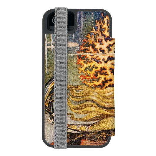 Andersen: Wenig Meerjungfrau-Zeichnen Incipio iPhone Geldbeutel-Hülle (Folio Rückseite)