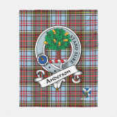 Anderson Ancient Clan Abzeichen Schotte Tartan Kar Fleecedecke (Vorderseite)