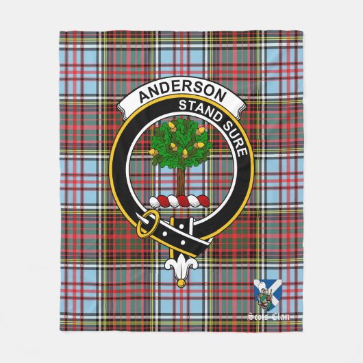 Anderson Ancient Clan Abzeichen Tartan Kariert Fleecedecke (Vorderseite)