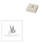 Anderson Black Script Typografy Name Gummistempel (Stempel)