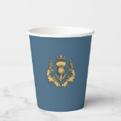 Anderson Clan Abzeichen Blue Personalisiert Pappbecher (Rückseite)