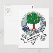 Anderson Clan Abzeichen Postkarte (Vorne/Hinten)