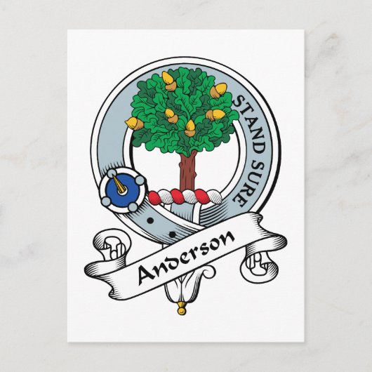 Anderson Clan Abzeichen Postkarte (Vorderseite)