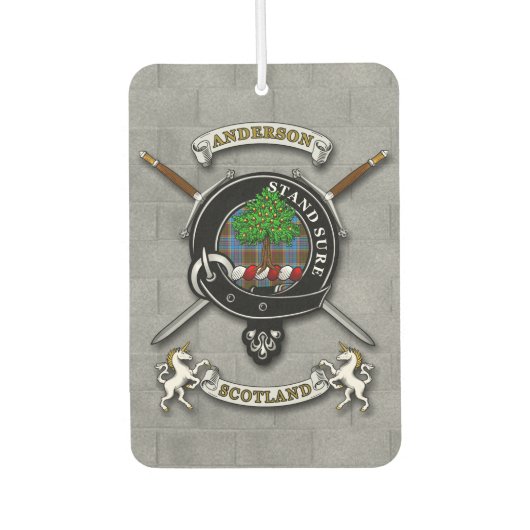 Anderson Clan Abzeichen & Schwerter Autolufterfrischer (Vorderseite)