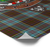 Anderson Clan Abzeichen & Tartan 8.5x11 Poster (Ecke)
