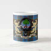 Anderson Clan Abzeichen & Tartan Jumbo-Tasse (Vorderseite)