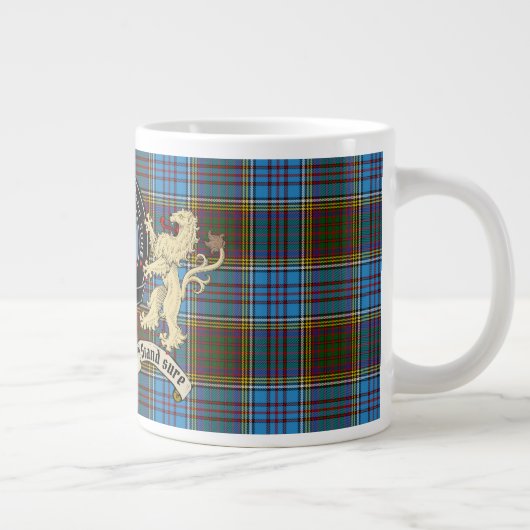 Anderson Clan Abzeichen & Tartan Jumbo-Tasse (Rechts)