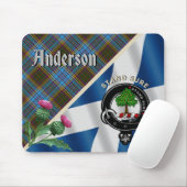 Anderson Clan Abzeichen & Tartan Mouse Pad Mousepad (Mit Mouse)