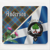Anderson Clan Abzeichen & Tartan Mouse Pad Mousepad (Vorne)