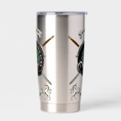 Anderson Clan Abzeichen Tartan & Schwerter Thermobecher (Links)