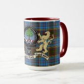 Anderson Clan Abzeichen & Tartan Tasse (VorderseiteRechts)
